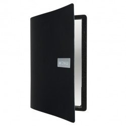 Portamenù Royal - 1 inserto doppio incluso - A4 - 24 x 33 cm - nero - Securit