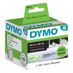 Rotolo 260 etichette LW 1983172 - 36 x 89 mm - carta - indirizzi estesi - bianco - Dymo