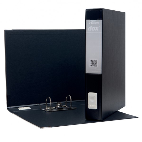 Registratore Dox 5 - dorso 5 cm - protocollo 23 x 34 cm - nero - Esselte Dox