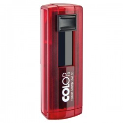 Timbro Pocket Stamp Plus 30 - 18 x 47 mm - 5 righe - autoinchiostrante - rosso rubino - Colop