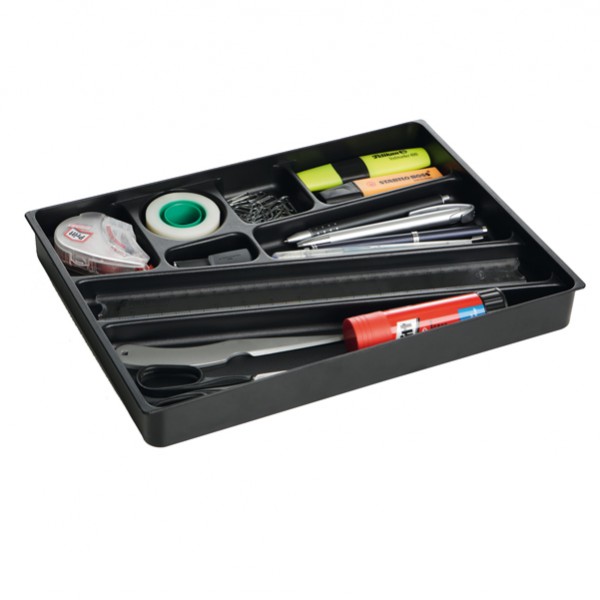 Vaschetta portaoggetti Idealbox per cassetti - 24 x 34 x 3,6 cm - nero - Durable Vaschetta portaoggetti Idealbox per cassetti - 24 x 34 x 3,6 cm - nero - Durable