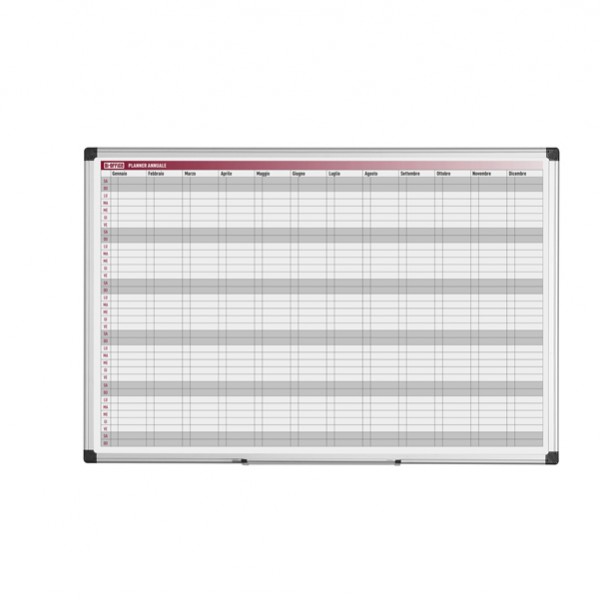 Planner magnetico annuale - 90 x 60 cm - silver - Bi-Office Planner magnetico annuale - 90 x 60 cm - silver - Bi-Office