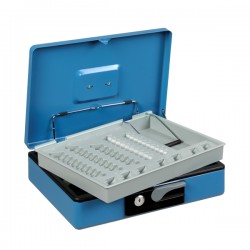 Cassetta portavalori Deluxe - 30 x 23 x 8 cm - blu - Iternet