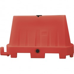 Barriera stradale - tipo New Jersey - 100 x 40 x 70 cm - PE - rosso