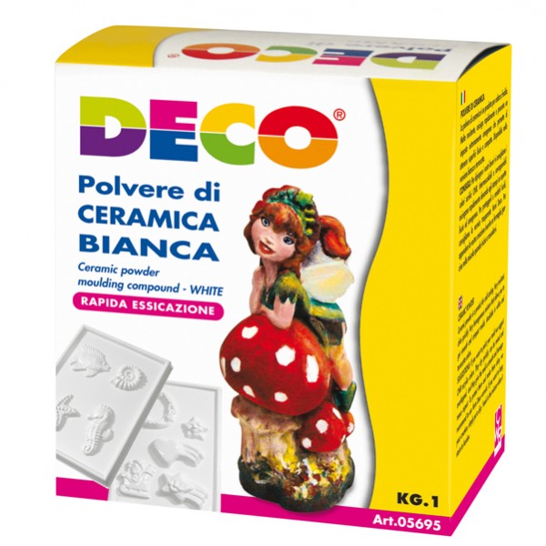 Polvere di ceramica bianca - 1 kg - Deco Polvere di ceramica bianca - 1 kg - Deco