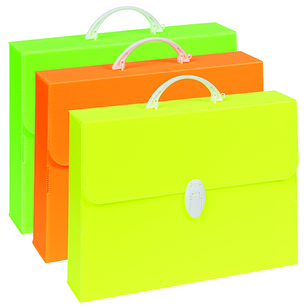 Valigetta Polionda Fluo - 28x39cm - dorso 8cm - colori assortiti - Favorit Valigetta Polionda Fluo - 28x39cm - dorso 8cm - colori assortiti - Favorit