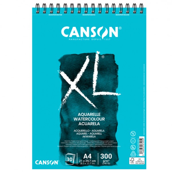 Album XL Aquarelle - A4 - 300 gr - 30 fogli - Canson Album XL Aquarelle - A4 - 300 gr - 30 fogli - Canson