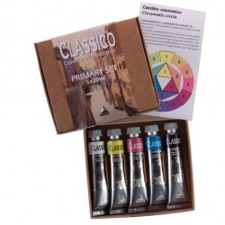 Colori a olio extrafini Primary Set - 20 ml - colori primari (nero, bianco inclusi) - Maimeri - set 5 pezzi