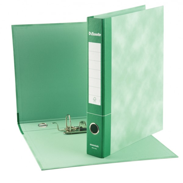 Registratore Essentials G74 - dorso 5 cm - protocollo 23 x 33 cm - verde - Esselte Registratore Essentials G74 - dorso 5 cm - protocollo 23 x 33 cm - verde - Esselte
