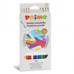 Matite colorate Minabella - diametro mina 3,8 mm - colori assortiti - Primo - astuccio 12 pezzi
