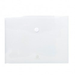 Busta a tasca con chiusura in velcro - PPL - 24 x 32 cm - trasparente - Exacompta