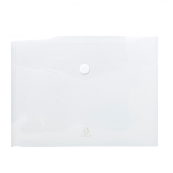 Busta a tasca con chiusura in velcro - PPL - 24 x 32 cm - trasparente - Exacompta