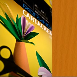 Cartoncino CartaCrea - 35 x 50 cm - 220 gr - terra bruciata - Fabriano -  blister 10 fogli