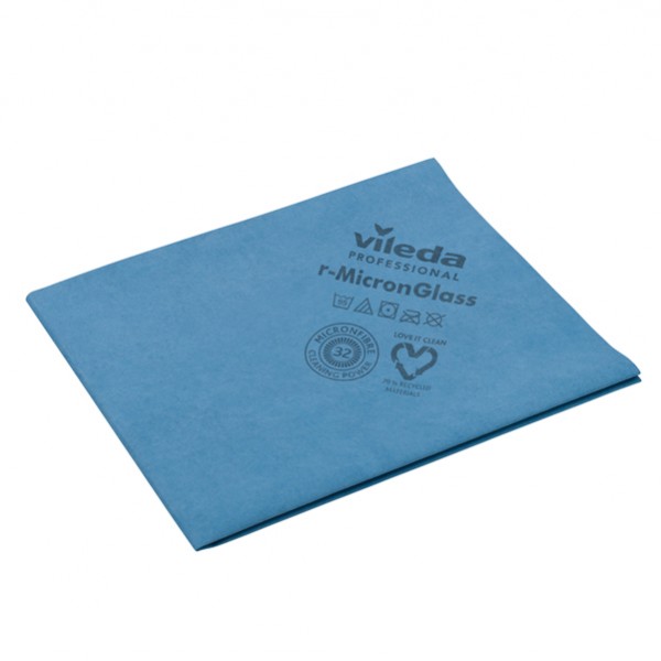 Panno Blu MicroGlass - microfibra - 50x40 cm - blu - Vileda - conf. 5 pezzi Panno Blu MicroGlass - microfibra - 50x40 cm - blu - Vileda - conf. 5 pezzi