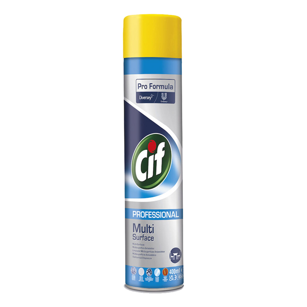 Spray Multi Surface - antistatico - profumo di pulito - 400 ml - Cif Spray Multi Surface - antistatico - profumo di pulito - 400 ml - Cif