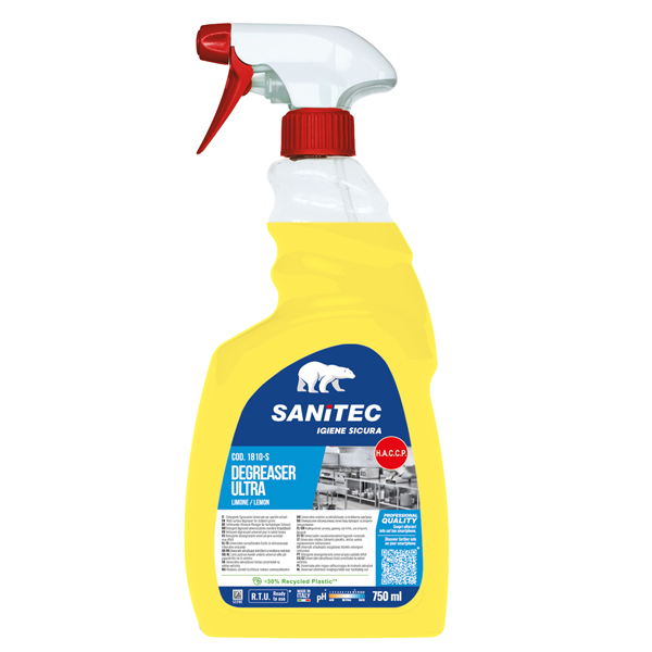 Sgrassatore Degreaser Ultra - trigger 750 ml - limone - Sanitec Sgrassatore Degreaser Ultra - trigger 750 ml - limone - Sanitec