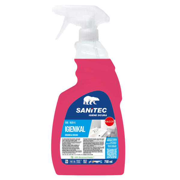 Detergente disincrostante Igienikal - trigger 750 ml - orchidea - Sanitec Detergente disincrostante Igienikal - trigger 750 ml - orchidea - Sanitec