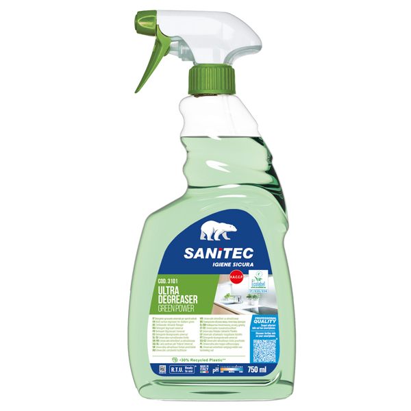 Sgrassatore universale Ultra Degreaser Green Power - trigger 750 ml - Sanitec Sgrassatore universale Ultra Degreaser Green Power - trigger 750 ml - Sanitec