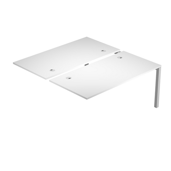 Postazione doppia aggiuntiva per scrivanie Agorà - 120 x 168 x 72,5 cm - bianco Postazione doppia aggiuntiva per scrivanie Agorà - 120 x 168 x 72,5 cm - bianco