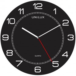 Orologio da parete Mega - diametro 57,5 cm - nero - Unilux