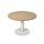 Tavolo riunione Agorà Direction - tondo - diametro 100 cm - H 73 cm - gamba metallo - rovere