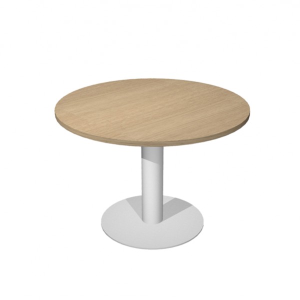 Tavolo riunione Agorà Direction - tondo - diametro 120 cm - H 73 cm - gamba metallo - rovere Tavolo riunione Agorà Direction - tondo - diametro 120 cm - H 73 cm - gamba metallo - rovere