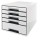 Cassettiera Drawer Cabinet Cube 5 - 28,7 x 27 x 36,3 cm - bianco - Leitz