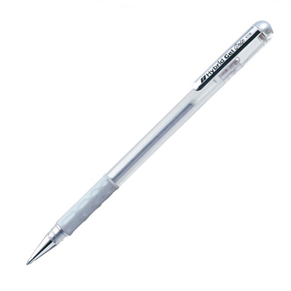 Roller gel Hybrid Grip - punta 0,8mm - argento - Pentel Roller gel Hybrid Grip - punta 0,8mm - argento - Pentel