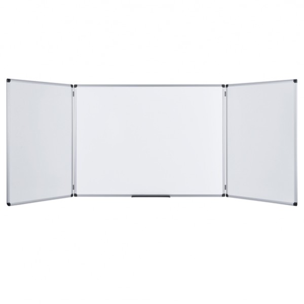 Lavagna magnetica Maya Trio - 90 x 240 cm (aperta) - bianco - Bi-Office