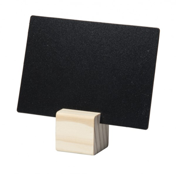Supporti wood per targhette - 6 targhette incluse - Securit - set 12 pezzi