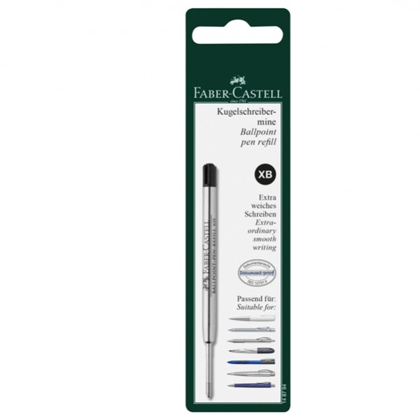 Refill XB - punta 0,7mm - fusto nero - per penna Polyball - Faber-Castell Refill XB - punta 0,7mm - fusto nero - per penna Polyball - Faber-Castell