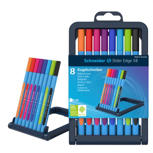 Penna a sfera Slider Edge - tratto XB - colori assortiti - Schneider - astuccio 8 pezzi Penna a sfera Slider Edge - tratto XB - colori assortiti - Schneider - astuccio 8 pezzi