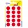Etichette adesive tonde PSA - in carta - permanenti - diametro 19 mm - 15 et/fg - 6 fogli - rosso - Avery