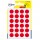 Etichette adesive tonde PSA - in carta - permanenti - diametro 15 mm - 24 et/fg - 7 fogli - rosso - Avery