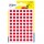 Etichette adesive tonde PSA - in carta - permanenti - diametro 8 mm - 70 et/fg - 7 fogli - rosso - Avery
