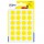 Etichette adesive tonde PSA - in carta - permanenti - diametro 15 mm - 24 et/fg - 7 fogli - giallo - Avery