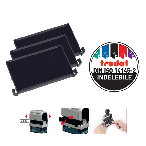 Tampone di ricambio 6/4926 - nero - Trodat - conf. 3 pezzi