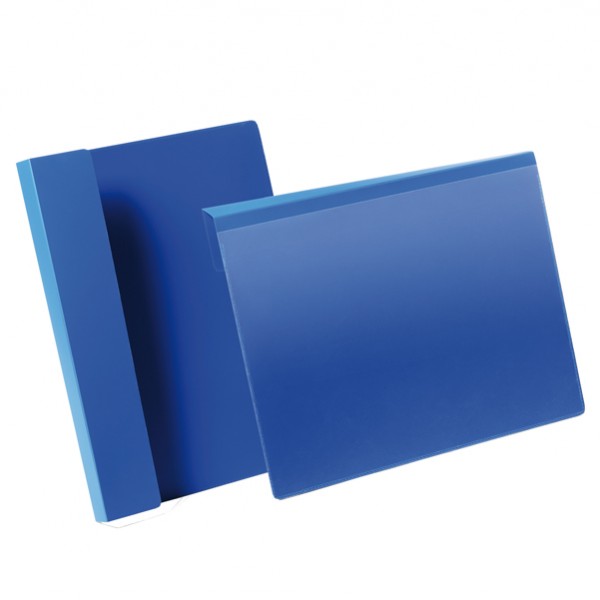 Buste identificative - con aletta pieghevole - A4 orizzontale - blu - Durable - conf. 50 pezzi Buste identificative - con aletta pieghevole - A4 orizzontale - blu - Durable - conf. 50 pezzi