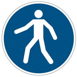 Pittogramma adesivo - da terra - 