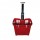 Cesto trolley - antiurto - 49,5 x 36,5 x 46 cm - 30 L - rosso - Printex
