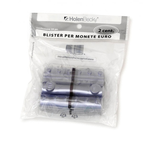 Portamonete - PVC - 2 cent - grigio - HolenBecky - blister 20 pezzi Portamonete - PVC - 2 cent - grigio - HolenBecky - blister 20 pezzi