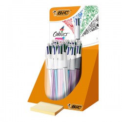 Penna 4 colori Shine - colori assortiti - Bic - expo 20 pezzi