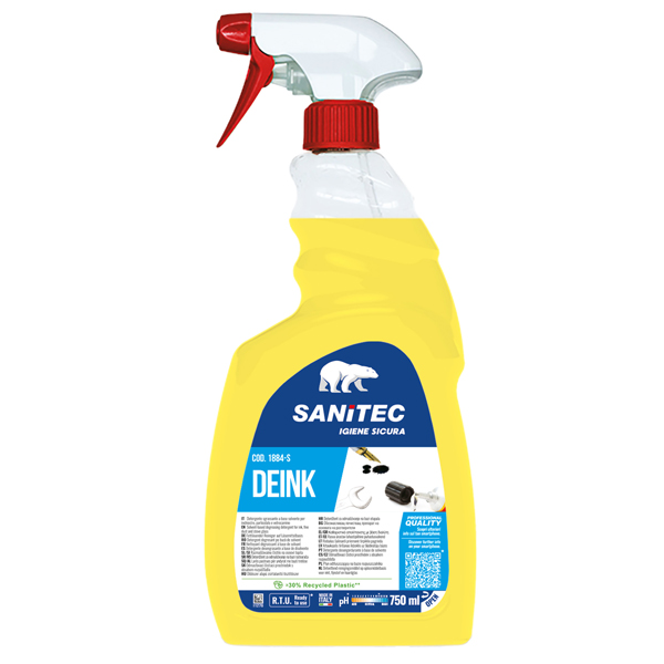 Detergente sgrassante Deink - trigger 750 ml - non profumato - Sanitec Detergente sgrassante Deink - trigger 750 ml - non profumato - Sanitec