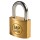 Lucchetto ad arco - ottone massiccio - 5 x 3 x 1,2 cm - oro - Metalplus