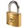 Lucchetto ad arco - ottone massiccio - 7,7 x 5 x 1,6 cm - oro - Metalplus