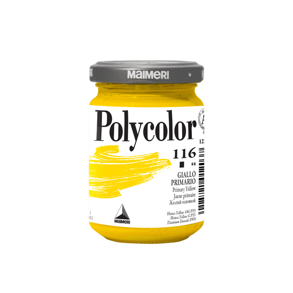Colore vinilico Polycolor - 140 ml - giallo primario - Maimeri Colore vinilico Polycolor - 140 ml - giallo primario - Maimeri