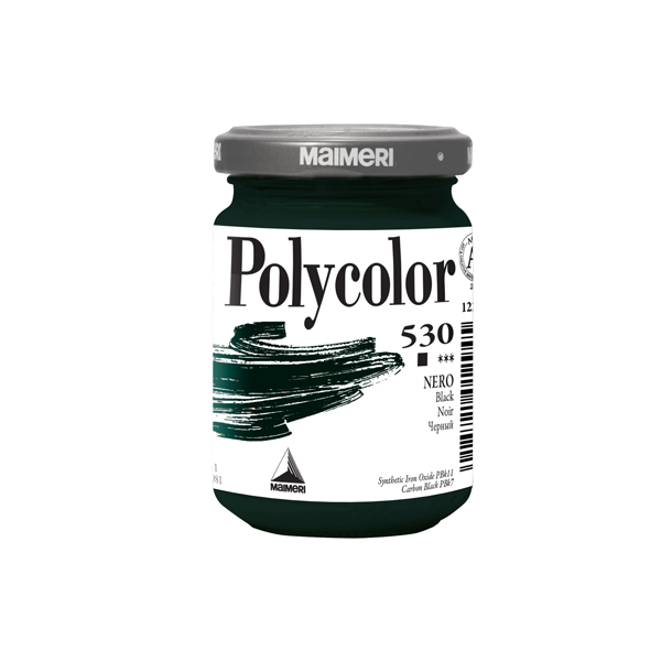 Colore vinilico Polycolor - 140 ml - nero - Maimeri Colore vinilico Polycolor - 140 ml - nero - Maimeri