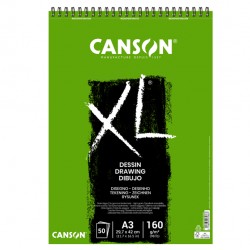 Album spiralato lato corto XL drawing - A3 - 160 gr - 50 fogli - Canson