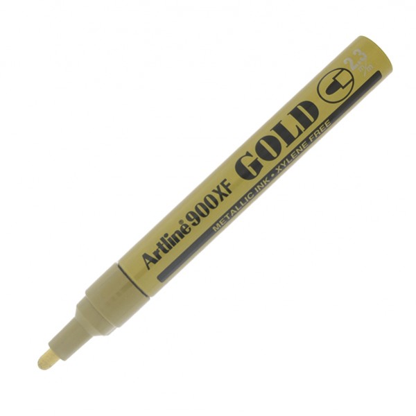 Marcatore permanente A 900 - a vernice - punta tonda - 2,3 mm - oro - Artline Marcatore permanente A 900 - a vernice - punta tonda - 2,3 mm - oro - Artline