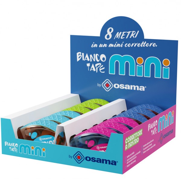 Correttore a nastro Tape Mini - 5 mm x 8 mt - Osama Correttore a nastro Tape Mini - 5 mm x 8 mt - Osama